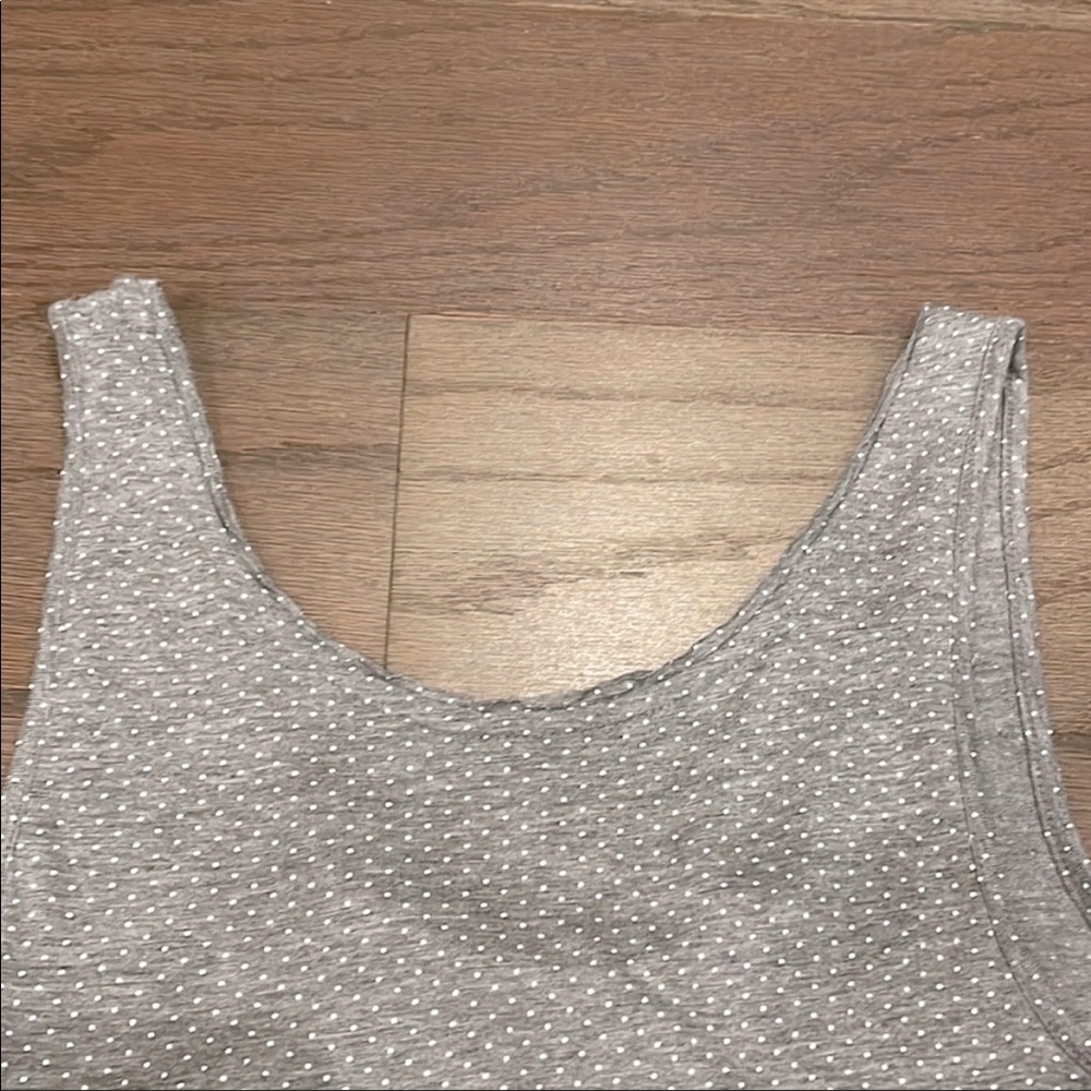LOFT Grey and White Polka Dot Tank - Size XS - Picture 4 of 7